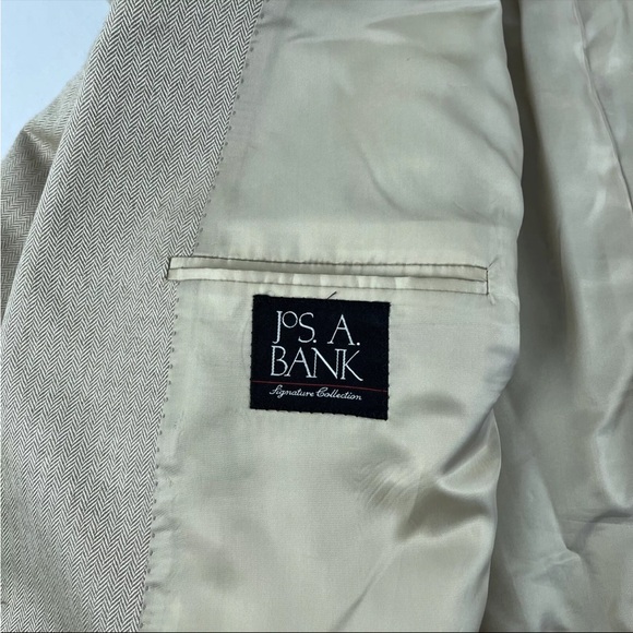 Mens Jos. A. Bank Silk Camel Hair Tan Blazer Sport Coat Jacket Sz 46L Tan - Picture 9 of 10